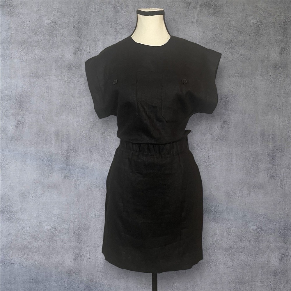 Reiss Karly‎ Linen Mini Dress Womens 0 Short Sleeve